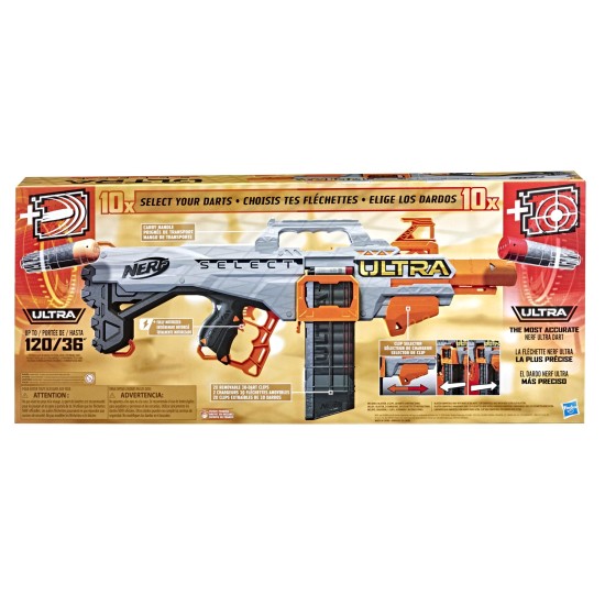  Ultra Select Fully Motorized Blaster, Fire 2 Ways, Includes Clips and Darts, Compatible Only with  Ultra Darts