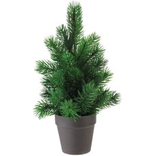 Northlight 11″ Matte Finish Mini Pine Christmas Tree in Dark Coffee Brown Vase