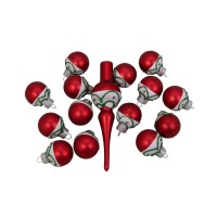 Northlight 15 Count Frosted Tree Topper with Christmas Ball Ornaments