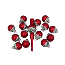 Northlight 15 Count Frosted Tree Topper with Christmas Ball Ornaments