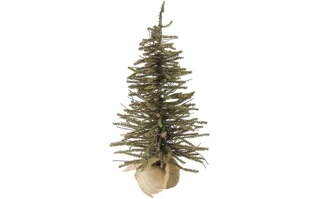 2′ Warsaw Twig Artificial Christmas Tree with Burlap Base – Unlit