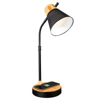 OttLite Wireless Charging LED Metal Table Lamp