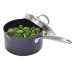  Non-Stick Hard Anodized Saucepan Straining Glass, 4 piece Set