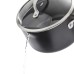  Non-Stick Hard Anodized Saucepan Straining Glass, 4 piece Set