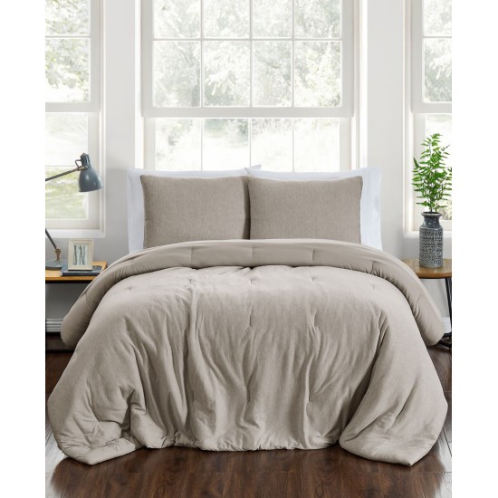 Pem America Jersey 2-Pc. Twin Comforter Set Bedding, Beige