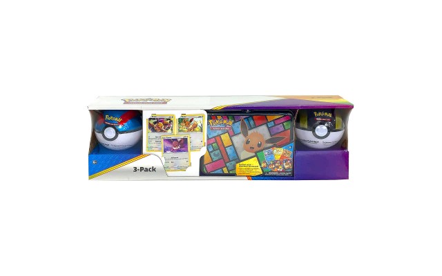 Pokémon Collector's Chest + Great Ball+ Sticker Sheets + Ultra Ball + 3 Eevee Promo Cards
