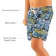 Printed, Solid & Fluorescent Colored Quick Dry Swim Shorts for Boys and Girls, Swim Trunks, Bathing Suits, Swimwear, Swim Shorts for Kids, Blue (Printed), 3-4T