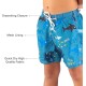 Printed, Solid & Fluorescent Colored Quick Dry Swim Shorts for Boys and Girls, Swim Trunks, Bathing Suits, Swimwear, Swim Shorts for Kids, Shark Blue, 5-6T