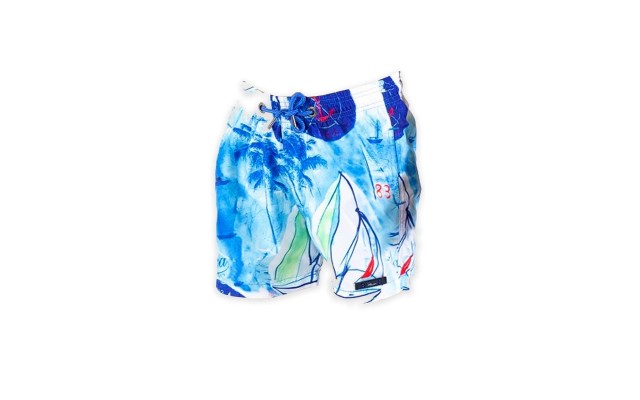 Printed, Solid & Fluorescent Colored Quick Dry Swim Shorts for Boys and Girls, Swim Trunks, Bathing Suits, Swimwear, Swim Shorts for Kids, Sail Blue, 11-12T