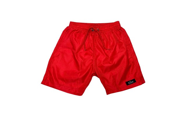 Printed, Solid & Fluorescent Colored Quick Dry Swim Shorts for Boys and Girls, Swim Trunks, Bathing Suits, Swimwear, Swim Shorts for Kids, Red, 7-8T
