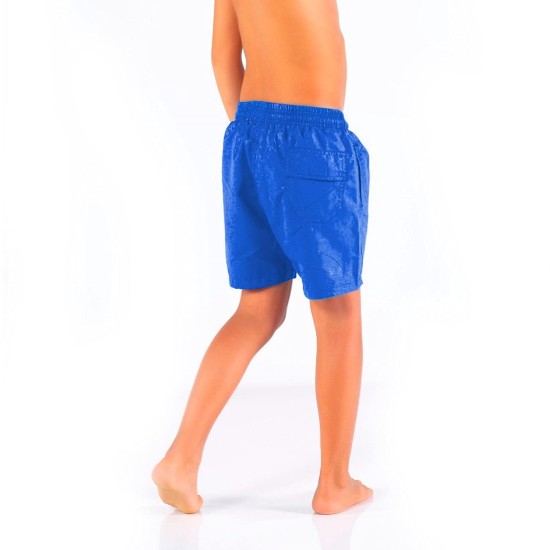 Printed, Solid & Fluorescent Colored Quick Dry Swim Shorts for Boys and Girls, Swim Trunks, Bathing Suits, Swimwear, Swim Shorts for Kids, Blue, 7-8T