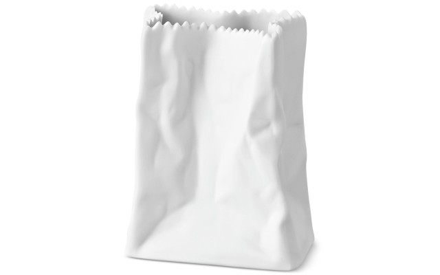  Porcelain White Bag Tutenvase Mini 3.5″ Vase