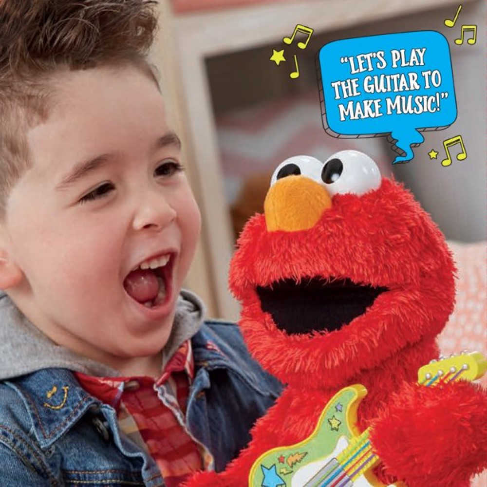 Sesame Street Rock & Rhyme Elmo Talking, Singing Plush Toy