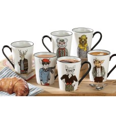 Signature Animal Mug set, 6-piece
