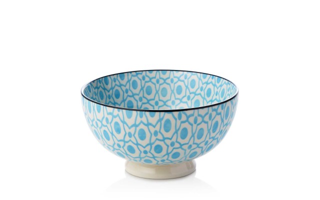  Geo Patterned Footed Cereal Bowl