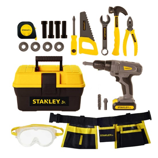  Jr. Mega Tool Set with Battery Operated Drill and Tool Belt