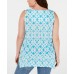 Style&Co. Women’s Plus Sizes Printed Vented-Hem Tank Top Blue, Tie Dye, Blue, 1X