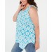 Style&Co. Women’s Plus Sizes Printed Vented-Hem Tank Top Blue, Tie Dye, Blue, 3X