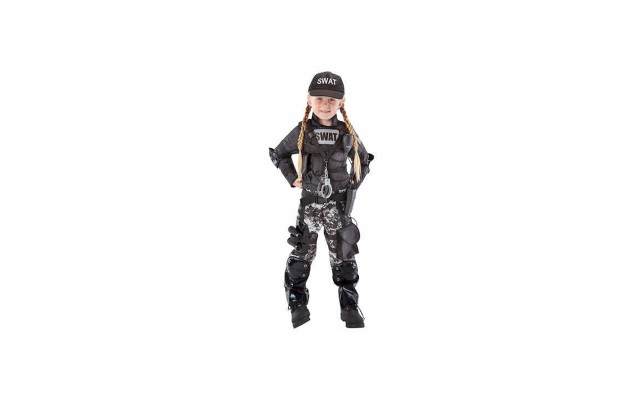  SWAT Team Child Costume, Black, 3-4