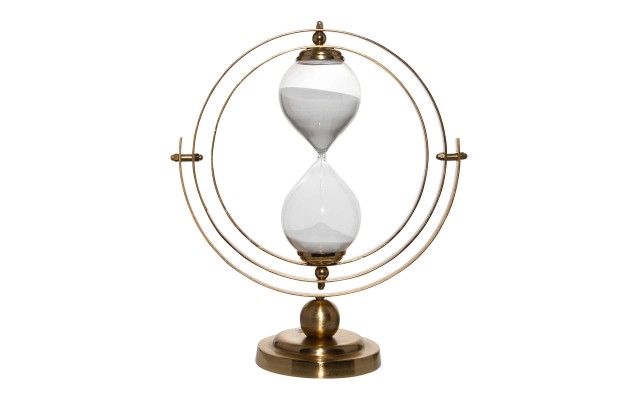  Brushed Gold Sandtimer 14.5″H