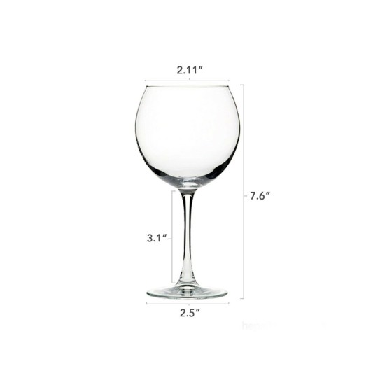  Classic Stemmed Red Wine Glass Set, Set of 12