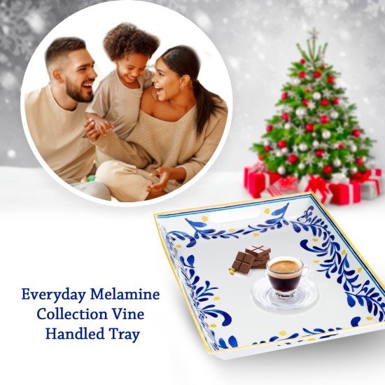  Everyday Melamine Collection Vine Handled Tray