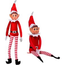 the Season Toys Christmas Elf Plush Toy Vinyl Face (Pack of 2)