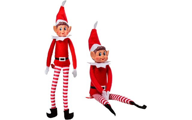  Christmas Elf Plush Toy Vinyl Face (Pack of 2)
