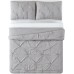  Everyday Pleated Comforter Set, Grey, Twin X-Large