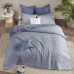  Maggie 7-Pc. King/California King Reversible Cotton Coverlet Set, King/Cal King(104″x92″), Floral Blue