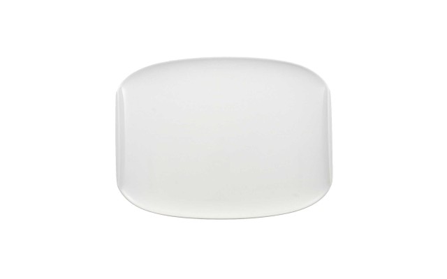  Urban Nature 12-1/2-Inch By 9-1/2-Inch Coupe Shape Dinner Plate (White)