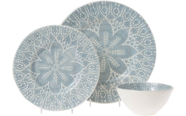  Lace 3-Piece Place Setting – Gray