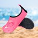 Women's Flexible Aqua Socks, Swim Shoes, Summer Outdoor Shoes For Water Sports, Pool, Sea, Beach Activities, Pink Heart, 4.5-5.5