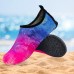 Women's Flexible Aqua Socks, Swim Shoes, Summer Outdoor Shoes For Water Sports, Pool, Sea, Beach Activities, Tie-Dye Pink, 4.5-5.5