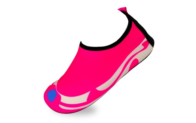 Women's Flexible Aqua Socks, Swim Shoes, Summer Outdoor Shoes For Water Sports, Pool, Sea, Beach Activities, Pink/White, 4.5-5.5