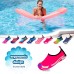 Women's Flexible Aqua Socks, Swim Shoes, Summer Outdoor Shoes For Water Sports, Pool, Sea, Beach Activities, Pink/White, 4.5-5.5