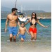 Women’s Solid Bright Colored Quick Dry Swim Trunks, Swimwear, Bathing Suits, Swimming Shorts for Women, Fluorescent Orange, Small