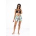 Women’s Solid Bright Colored Quick Dry Swim Trunks, Swimwear, Bathing Suits, Swimming Shorts for Women, Tropical White, Medium