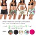 Women’s Solid Bright Colored Quick Dry Swim Trunks, Swimwear, Bathing Suits, Swimming Shorts for Women, Fluorescent Orange, Large
