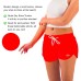 Women’s Solid Bright Colored Quick Dry Swim Trunks, Swimwear, Bathing Suits, Swimming Shorts for Women, Fluorescent Orange, Large