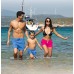 Women’s Solid Bright Colored Quick Dry Swim Trunks, Swimwear, Bathing Suits, Swimming Shorts for Women, Pink, 3X-Large