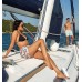 Women’s Solid Bright Colored Quick Dry Swim Trunks, Swimwear, Bathing Suits, Swimming Shorts for Women, White Flower, Small