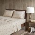  Cotton Flannel 4-Piece Queen Sheet Set, Tan Dog