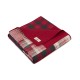  Plaid Patchwork Quilted Throw Red 50×70