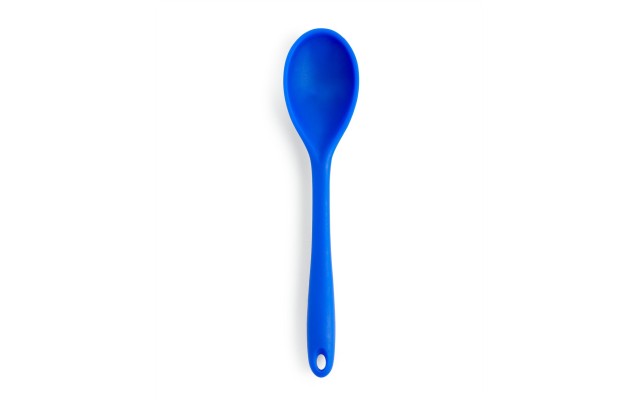Aart Cook 10.5 Silicone Solid Spoon, Blue