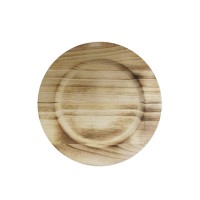 American Atelier Jay Import Natural Fired Paulownia Wood Charger Plate, Brown