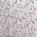  2 Pack 37 x 84 inch Embroidered Sheet Panel Curtains, Standard, Taupe