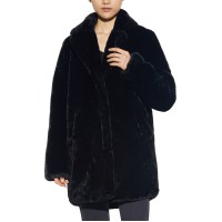 Apparis Eloise Faux-Fur Coat, Black, 2XL