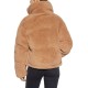  Faux-Sherpa Puffer Teddy Coat, Beige, S