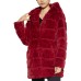  Jill Hooded Faux-Fur Coat, wine, XS